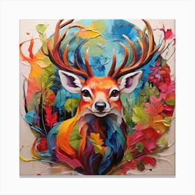 Colorful Deer Canvas Print