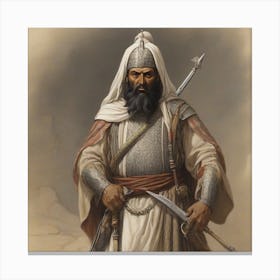 Leonardo Diffusion Xl An Imaginary Image Of An Abbasid Warrior 0 Canvas Print