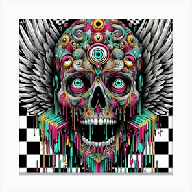 Skull With Wings Canvas Print