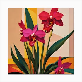 Maxillaria Orchids Abstract 2 Canvas Print