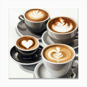 Coffee Latte Art 44 Canvas Print