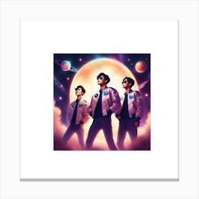 Pink space Boys Canvas Print