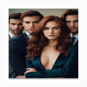 Portrait Of A Group Of Women Canvas Print