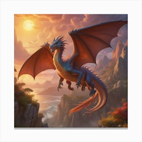 Dragon In Flight 1 Canvas Print