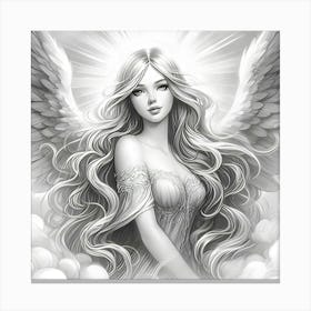 A Pencil Sketch Of A Beautiful Angel 5 Lienzo