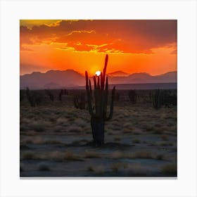 Sunset In The Desert 3 Canvas Print