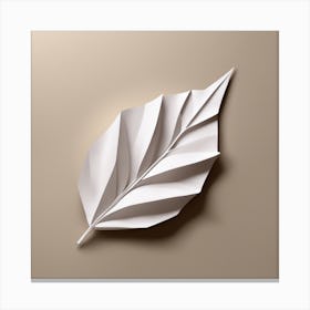 Origami Leaf Canvas Print