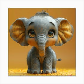 Cute Baby Elephant 2 Canvas Print