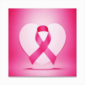 Women Breast Cancer Awareness background in Pink Ribbon international symbol for month October clipart and poster clipart and wall art 14 Canvas Print