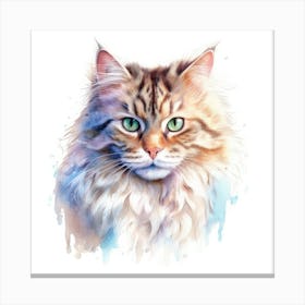 Siberian Cat Portrait Canvas Print