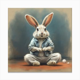 Rabbit Meditating Canvas Print