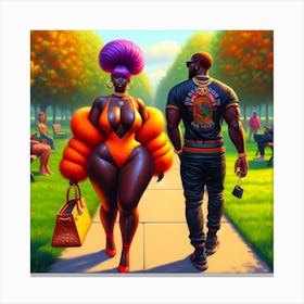 Woman And A Man Canvas Print