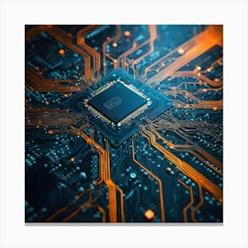 Computer Circuit Board Canvas Print