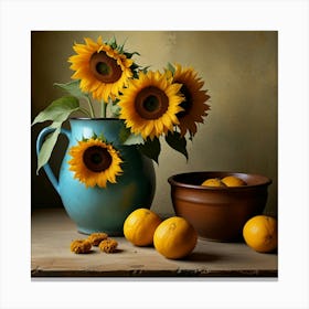 Default Sunflower Still Life Art 0 Canvas Print