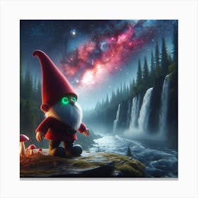 Gnome in a mushroom hat 5 Canvas Print
