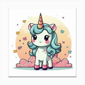 Cute Unicorn 786 Canvas Print