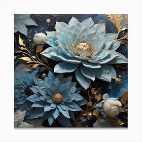 Blue dahlia Canvas Print