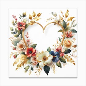 Golden heart 2 Canvas Print