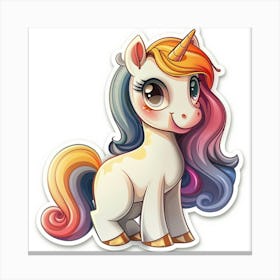 Unicorn Sticker 150 Canvas Print