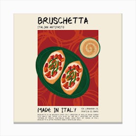 Bruschetta Square Canvas Print