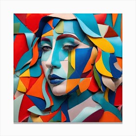 Abstract Portrait Of A Woman Canvas Print