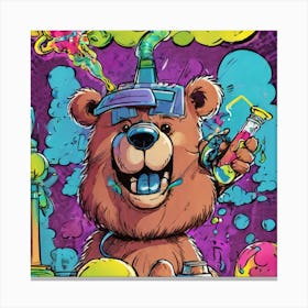 Psychedelic Teddy Bear Canvas Print