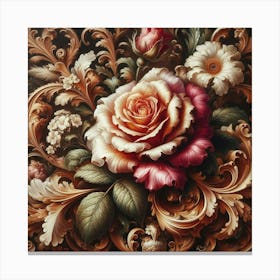 Roses And Flowers Canvas Print