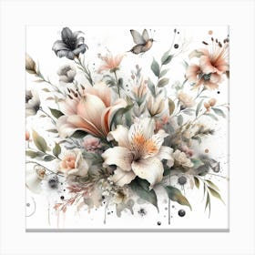 Bush of flowers Canvas Print