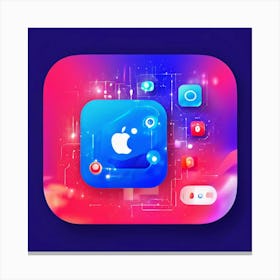 Kuaishou Video Social Media Platform App Icon Logo Entertainment Content Sharing Livestre Canvas Print
