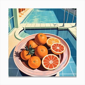 Oranges In A Bowl Canvas Print