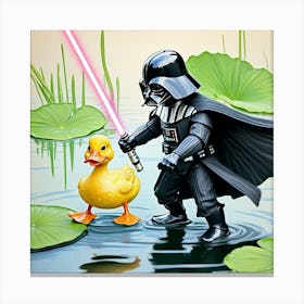 Darth Vader And Duck Canvas Print