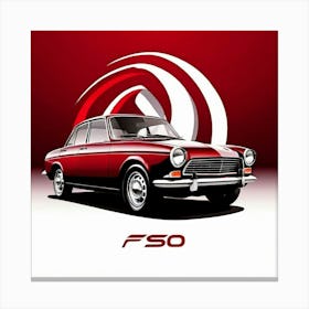 Fso Car Automobile Vehicle Automotive Polish Brand Logo Iconic Quality Reliable Affordabl (2) Canvas Print