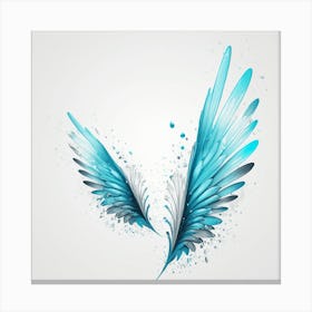 Blue Angel Wings Canvas Print