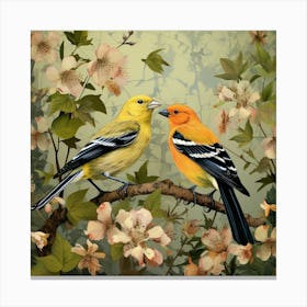 Bird In Nature American Goldfinch 3 Canvas Print
