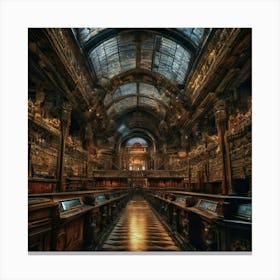 Library Of Rome Canvas Print