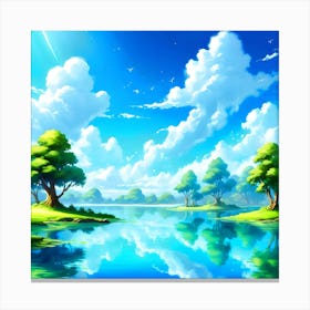 Beautiful Lake Canvas Print