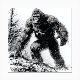Gorilla In The Woods Canvas Print