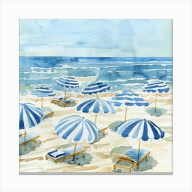 Beach Umbrellas 6 Canvas Print