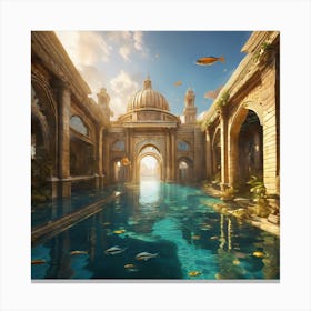 City In The Water Canvas Print