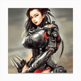 Robot Girl Canvas Print