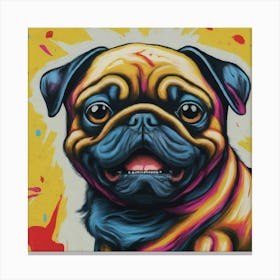 Portrait Of A Pug Canvas Print