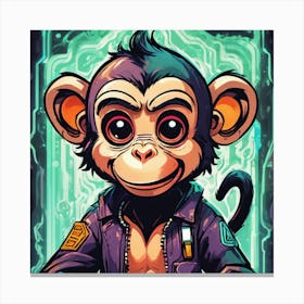 Monkey In A Suit Canvas Print