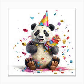 Panda Bear Birthday Party 2 Canvas Print