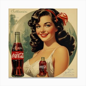 Default Default Vintage And Retro Coca Cola Advertising Aestet 0 (1) Canvas Print