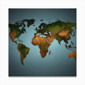 Default Create Unique Design Of World Map 0 Canvas Print