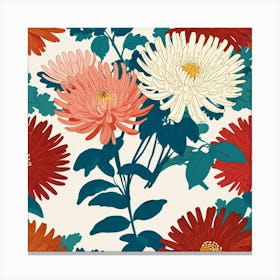 Abstract Japanese chrysanthemum 1 Canvas Print