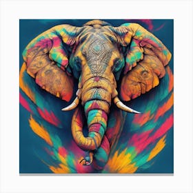 Elephant Painting Canvas Print