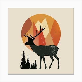 Deer In The Mountains Canvas Print