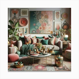 Bohemian Living Room Canvas Print