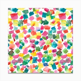 Abstract Spring Colorful Square Canvas Print